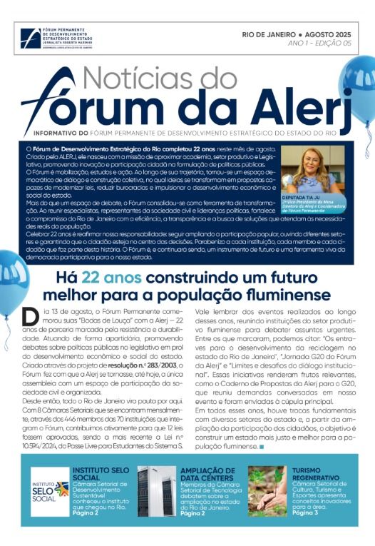 Notícias do Fórum da Alerj - Ed.005